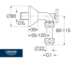 MEDIDAS ARCO DE SALIDA GROHE